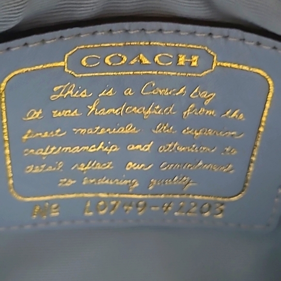 Vintage Coach Wristlet - Blue and Beige - Picture 3 of 3